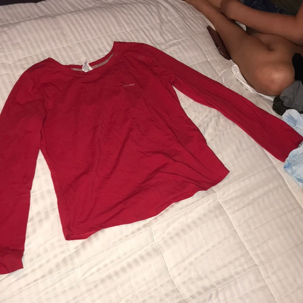 Pj red Calvin kelvin long sleeve shirt